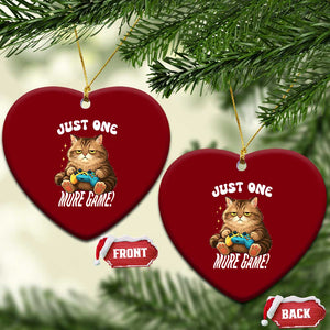 Just One More Game Ceramic Ornament Funny Lazy Cat Playing Video Game TS12 Print Your Wear
