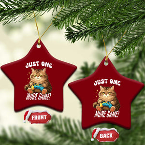 Just One More Game Ceramic Ornament Funny Lazy Cat Playing Video Game TS12 Print Your Wear