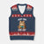 Just One More Game V-Neck Knit Sweater Vest Funny Lazy Cat Playing Video Game TS12 Navy Red Print Your Wear