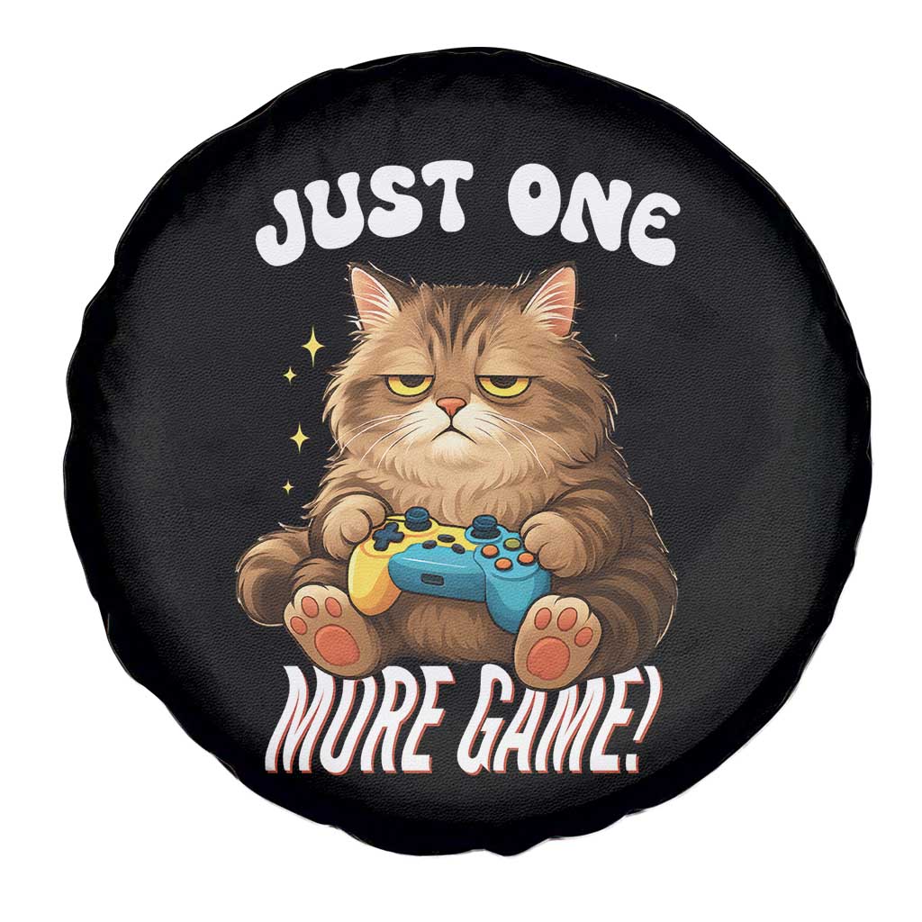 Just One More Game Spare Tire Cover Funny Lazy Cat Playing Video Game TS12 Print Your Wear