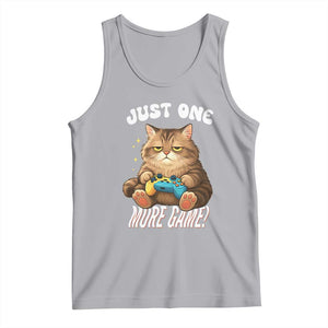 Just One More Game Tank Top Funny Lazy Cat Playing Video Game TS12 Athletic Heather Print Your Wear