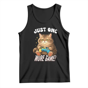 Just One More Game Tank Top Funny Lazy Cat Playing Video Game TS12 Black Print Your Wear