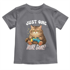 Just One More Game Toddler T Shirt Funny Lazy Cat Playing Video Game TS12 Charcoal Print Your Wear