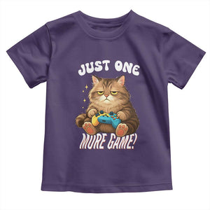 Just One More Game Toddler T Shirt Funny Lazy Cat Playing Video Game TS12 Purple Print Your Wear
