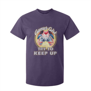 Im A Gamer Girl Try To Keep Up T Shirt For Kid Funny Gaming Gift TS12 Purple Print Your Wear