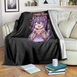 Just One More Game Throw Blanket Cute Girl Playing Game Humor Gift TS12 Print Your Wear