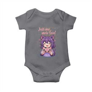 Just One More Game Baby Onesie Cute Girl Playing Game Humor Gift TS12 Charcoal Print Your Wear