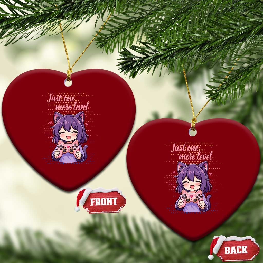 Just One More Game Ceramic Ornament Cute Girl Playing Game Humor Gift TS12 Print Your Wear
