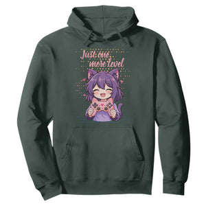 Just One More Game Hoodie Cute Girl Playing Game Humor Gift TS12 Dark Forest Green Print Your Wear