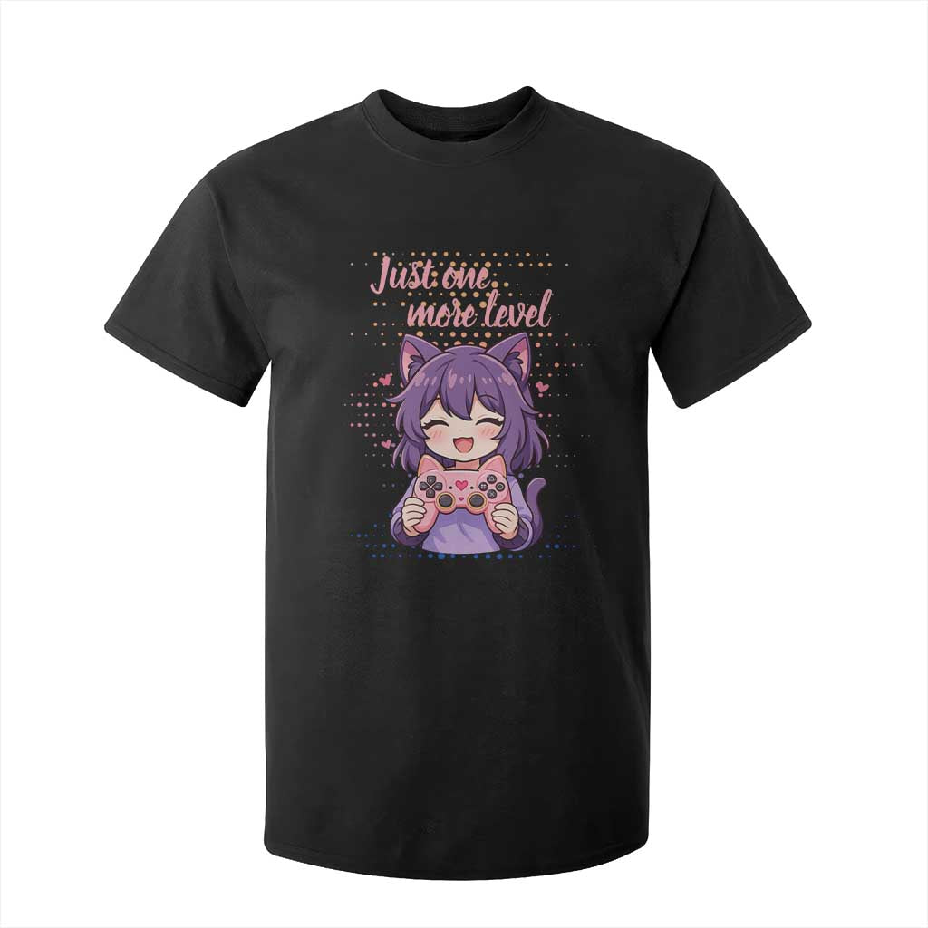 Just One More Game T Shirt For Kid Cute Girl Playing Game Humor Gift TS12 Black Print Your Wear