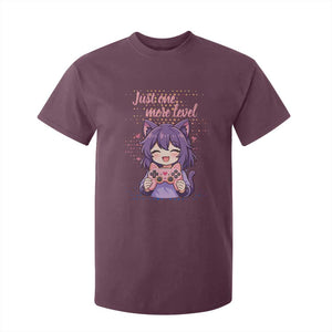Just One More Game T Shirt For Kid Cute Girl Playing Game Humor Gift TS12 Maroon Print Your Wear
