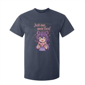 Just One More Game T Shirt For Kid Cute Girl Playing Game Humor Gift TS12 Navy Print Your Wear