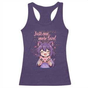 Just One More Game Racerback Tank Top Cute Girl Playing Game Humor Gift TS12 Purple Print Your Wear