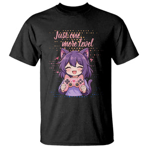 Just One More Game T Shirt Cute Girl Playing Game Humor Gift TS12 Black Print Your Wear