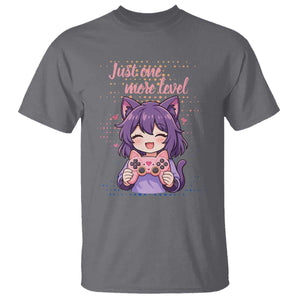 Just One More Game T Shirt Cute Girl Playing Game Humor Gift TS12 Charcoal Print Your Wear