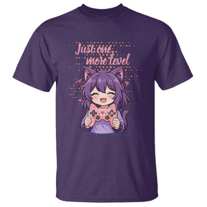 Just One More Game T Shirt Cute Girl Playing Game Humor Gift TS12 Purple Print Your Wear