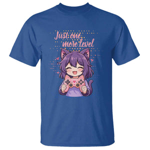 Just One More Game T Shirt Cute Girl Playing Game Humor Gift TS12 Royal Blue Print Your Wear
