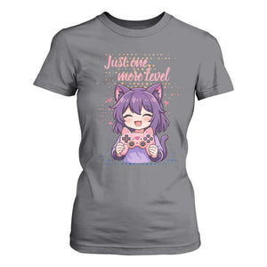Just One More Game T Shirt For Women Cute Girl Playing Game Humor Gift TS12 Charcoal Print Your Wear
