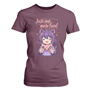 Just One More Game T Shirt For Women Cute Girl Playing Game Humor Gift TS12 Maroon Print Your Wear