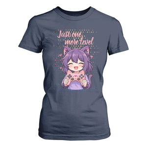 Just One More Game T Shirt For Women Cute Girl Playing Game Humor Gift TS12 Navy Print Your Wear
