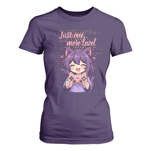 Just One More Game T Shirt For Women Cute Girl Playing Game Humor Gift TS12 Purple Print Your Wear