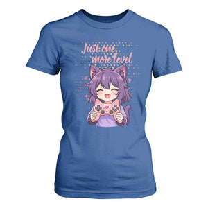 Just One More Game T Shirt For Women Cute Girl Playing Game Humor Gift TS12 Royal Blue Print Your Wear