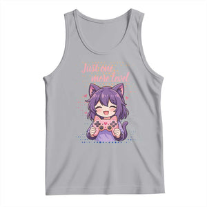 Just One More Game Tank Top Cute Girl Playing Game Humor Gift TS12 Athletic Heather Print Your Wear