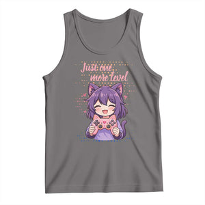Just One More Game Tank Top Cute Girl Playing Game Humor Gift TS12 Deep Heather Print Your Wear