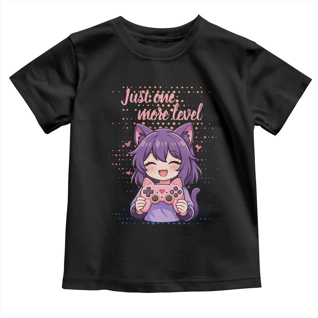 Just One More Game Toddler T Shirt Cute Girl Playing Game Humor Gift TS12 Black Print Your Wear