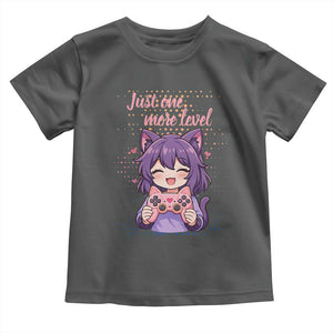 Just One More Game Toddler T Shirt Cute Girl Playing Game Humor Gift TS12 Dark Heather Print Your Wear