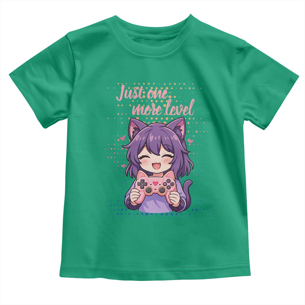 Just One More Game Toddler T Shirt Cute Girl Playing Game Humor Gift TS12 Irish Green Print Your Wear