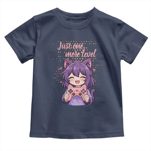 Just One More Game Toddler T Shirt Cute Girl Playing Game Humor Gift TS12 Navy Print Your Wear