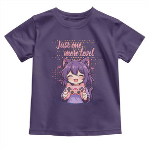 Just One More Game Toddler T Shirt Cute Girl Playing Game Humor Gift TS12 Purple Print Your Wear