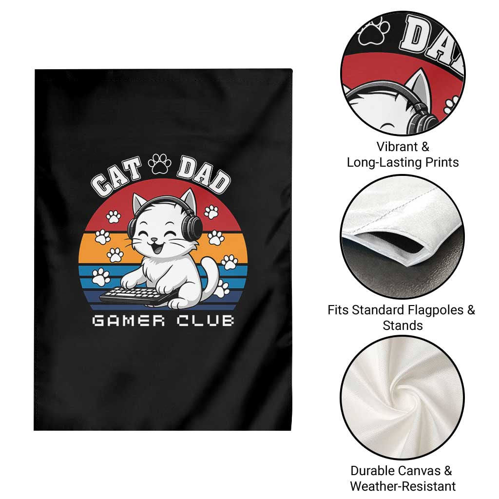 Funny Cat Dad Gamer Club Garden Flag Gamer Cat Lover Gift TS12 Print Your Wear