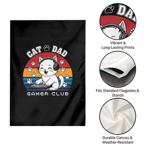 Funny Cat Dad Gamer Club Garden Flag Gamer Cat Lover Gift TS12 Print Your Wear