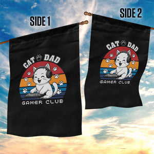 Funny Cat Dad Gamer Club Garden Flag Gamer Cat Lover Gift TS12 Print Your Wear