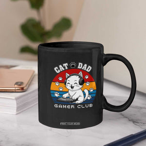 Funny Cat Dad Gamer Club Coffee Mug Gamer Cat Lover Gift TS12 Print Your Wear