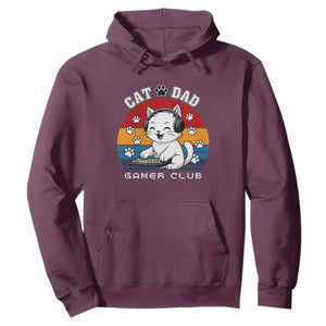 Funny Cat Dad Gamer Club Hoodie Gamer Cat Lover Gift TS12 Maroon Print Your Wear