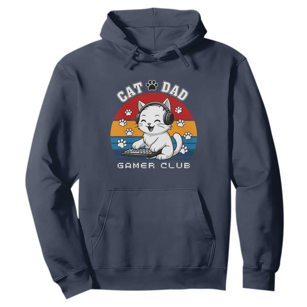 Funny Cat Dad Gamer Club Hoodie Gamer Cat Lover Gift TS12 Navy Print Your Wear