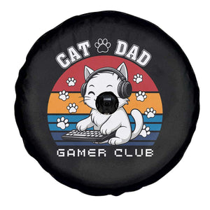 Funny Cat Dad Gamer Club Spare Tire Cover Gamer Cat Lover Gift TS12 Print Your Wear