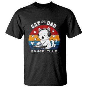 Funny Cat Dad Gamer Club T Shirt Gamer Cat Lover Gift TS12 Black Print Your Wear