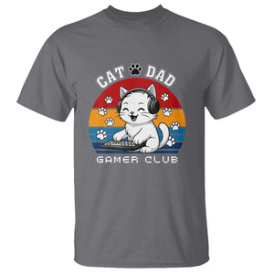 Funny Cat Dad Gamer Club T Shirt Gamer Cat Lover Gift TS12 Charcoal Print Your Wear