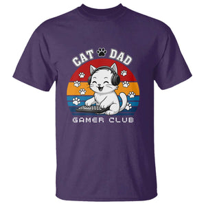 Funny Cat Dad Gamer Club T Shirt Gamer Cat Lover Gift TS12 Purple Print Your Wear