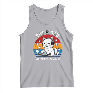 Funny Cat Dad Gamer Club Tank Top Gamer Cat Lover Gift TS12 Athletic Heather Print Your Wear
