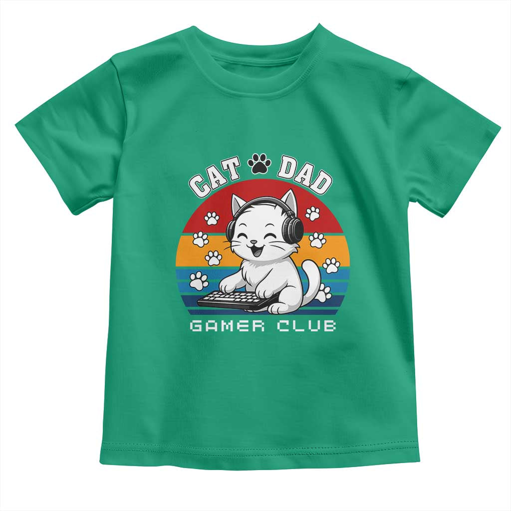 Funny Cat Dad Gamer Club Toddler T Shirt Gamer Cat Lover Gift TS12 Irish Green Print Your Wear