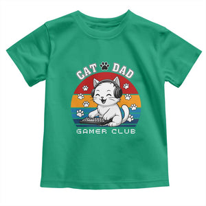 Funny Cat Dad Gamer Club Toddler T Shirt Gamer Cat Lover Gift TS12 Irish Green Print Your Wear