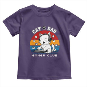 Funny Cat Dad Gamer Club Toddler T Shirt Gamer Cat Lover Gift TS12 Purple Print Your Wear