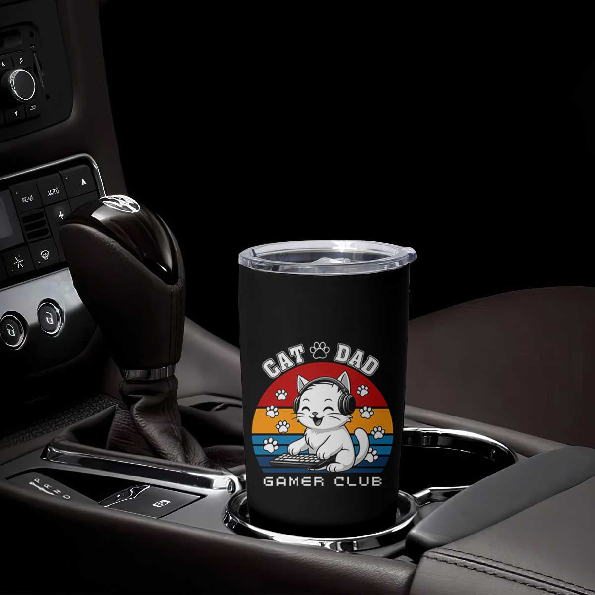 Funny Cat Dad Gamer Club Tumbler Cup Gamer Cat Lover Gift TS12 Print Your Wear