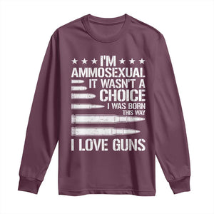 Funny Im Ammosexual Long Sleeve Shirt American Freedom Second Amendment