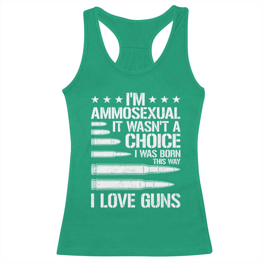 Funny Im Ammosexual Racerback Tank Top American Freedom Second Amendment